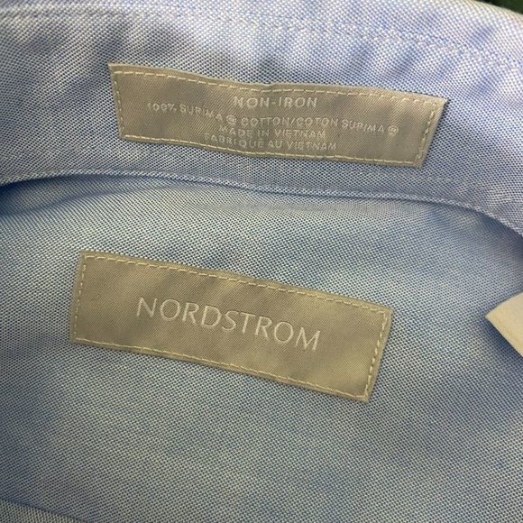 NWT NORDSTROM Blue Azurite Button Down‎ Dress Shirt - Picture 5 of 7